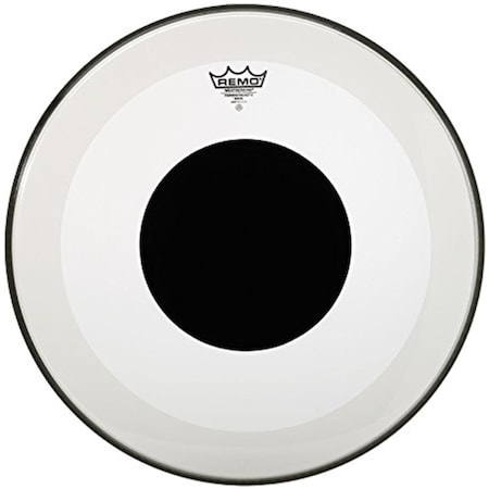 Remo 24 in. Powerstroke P3 Clear Black Dot Bass Drumhead - Top Black Dot P31324-10-U